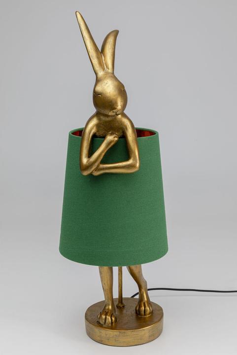 Produktbild Kare Design Tischleuchte Animal Rabbit Gold/Grün 68cm (E14)