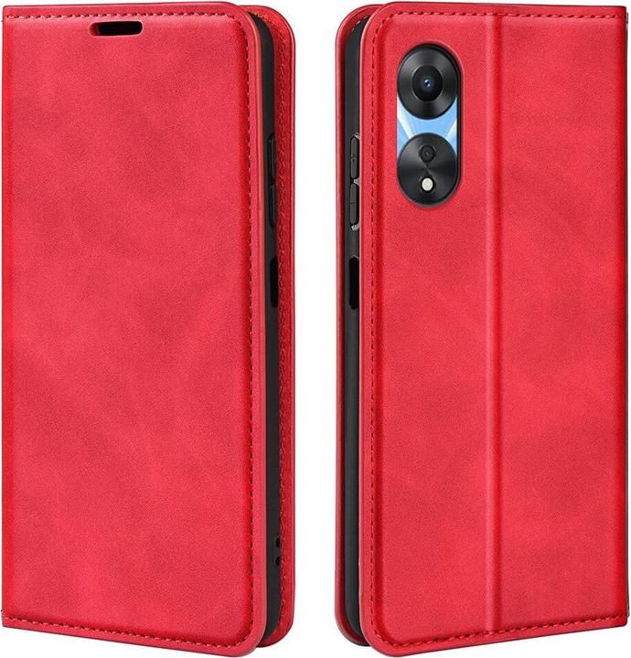 Cover-Discount OPPO A58 5G / A78 5G - Stand Flip Case Hülle rot (Oppo A78 5G)