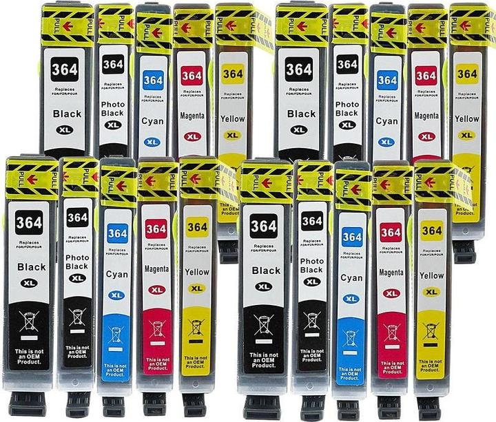 Actual product image Hermex Compatible Ink Cartridge XL for HP PhotoSmart Wireless B109a (M, Y, C, PBK, FC)