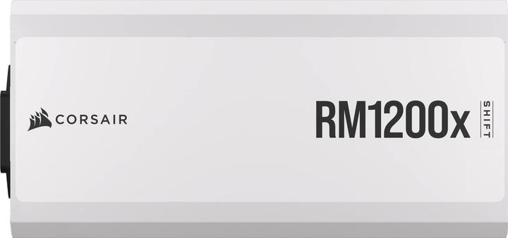 Actual product image Corsair RMx Shift White Series, RM1200x Shift White, 1200 Watt, 80 PLUS GOLD Certified, Fully Modular Power (1200 W)