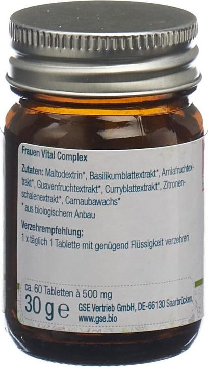 Image du produit GSE Femmes Vital Complexe bio cpr (60 pièce(s), Cachets, 123 g)