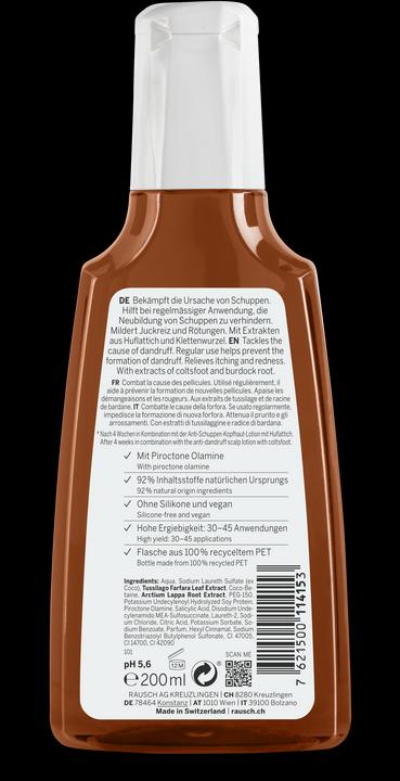 Produktbild Rausch Duo Anti-Schuppen-Shampoo mit Huflattich (400 ml, Flüssiges Shampoo)