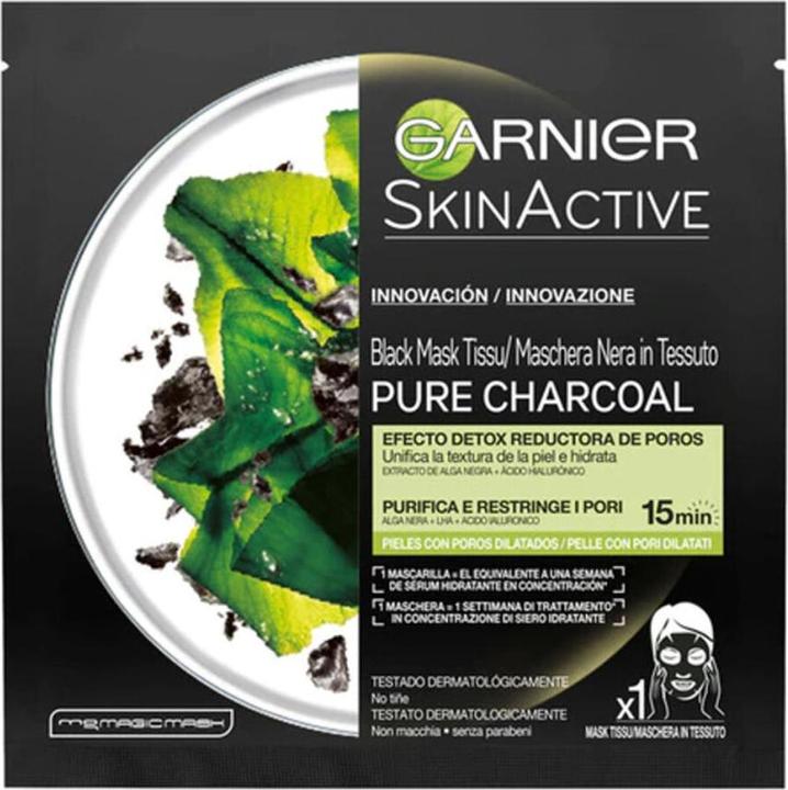 Image du produit Garnier PURE CHARCOAL black mask tissu detox effect