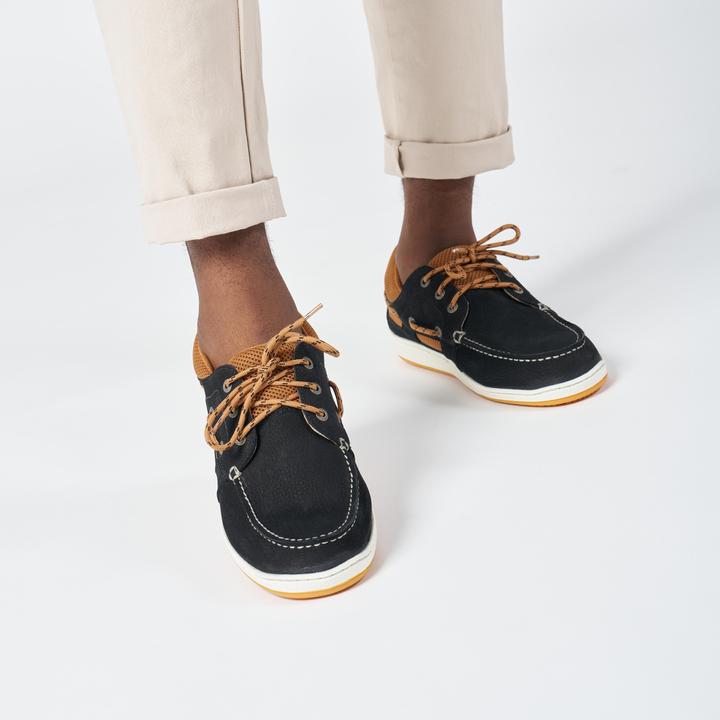 Produktbild Tribord Segelschuhe Herren Leder - Clipper schwarz (40)