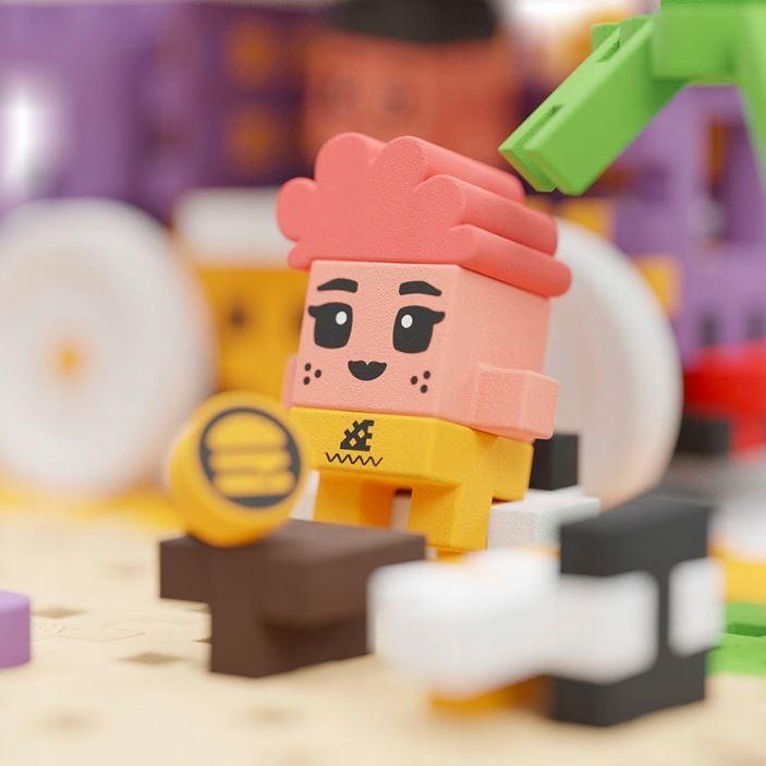 Produktbild Marioinex Bauklötze Mini-Waffel – Imbisswagen