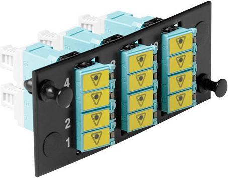 Image du produit Molex LC Quad 12 Fibre MM OM3 plaque d'adaptation Aqua (CAT3)