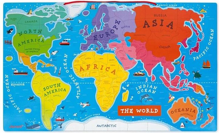 Produktbild Janod Magnetische Landkarte Die Welt (92 Teile)