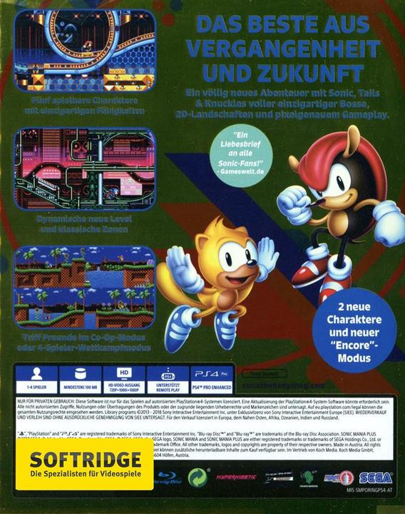 Produktbild Sega Sonic Mania Plus, PS4 (PS4)