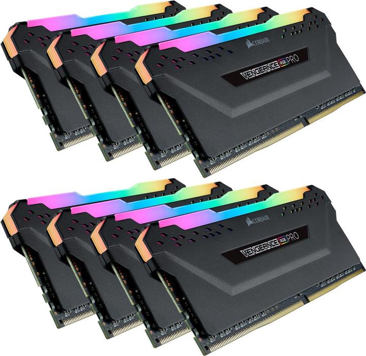 Image du produit Corsair Vengeance RGB Pro (8 x 32GB, 3200 MHz, RAM DDR4, DIMM)
