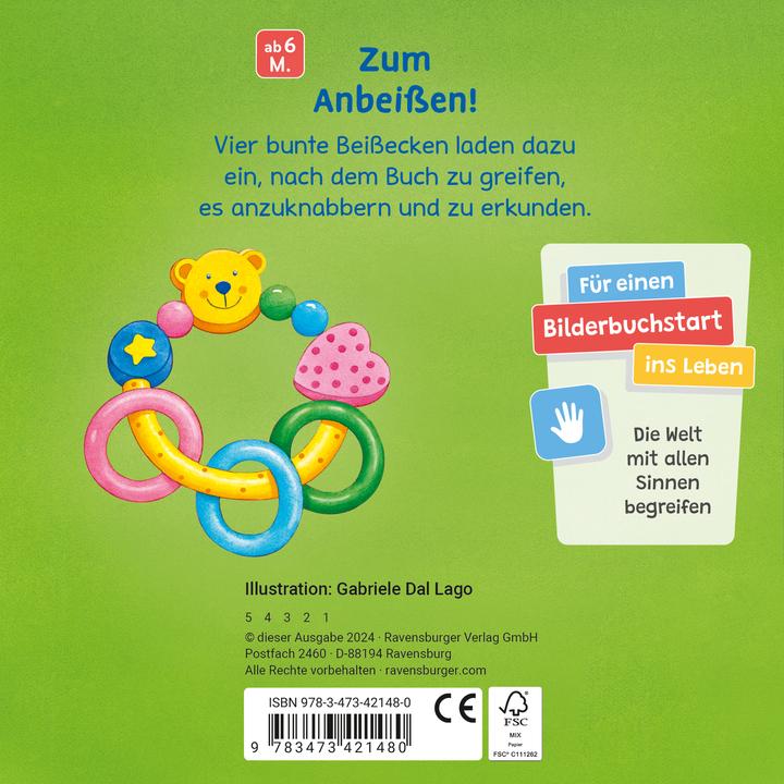 Actual product image Ravensburger My very first teething book: cardboard picture book with colourful teething corners (German)