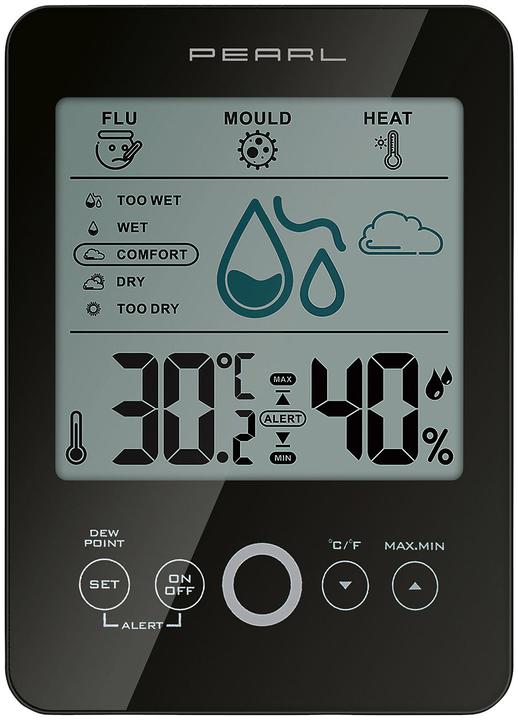 Produktbild Pearl Digital-Hygro-/Thermometer mit Schimmel-Alarm