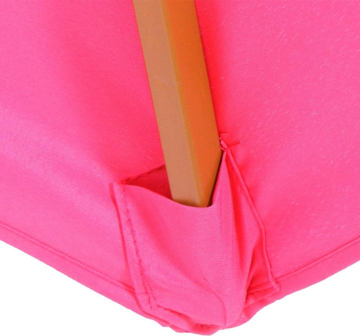 Actual product image Mendler Parasol Florida, garden umbrella market umbrella, Ø 3m polyester/wood - pink (3 m)