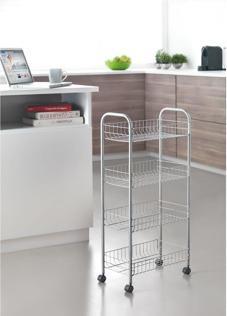 Produktbild Metaltex Ascona 4 Tier Trolley Mit 4 Lenkrollen