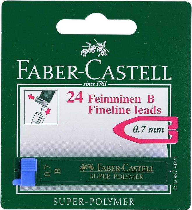 Faber-Castell Feinminen (Gelmine, Schwarz, 0.70 mm)