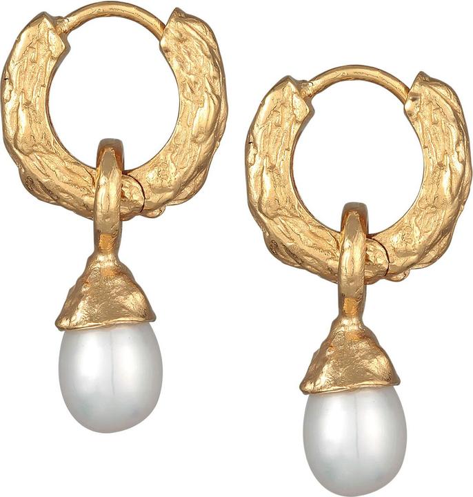 Immagine prodotto Elli Orecchini PREMIUM Creoli di perle d'acqua dolce in argento biologico 925 (Argento 925)