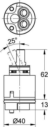 Actual product image Grohe EICHELBERG ceramic cartridge 440569 40mm 44056900 integr. temperature and quantity lim...