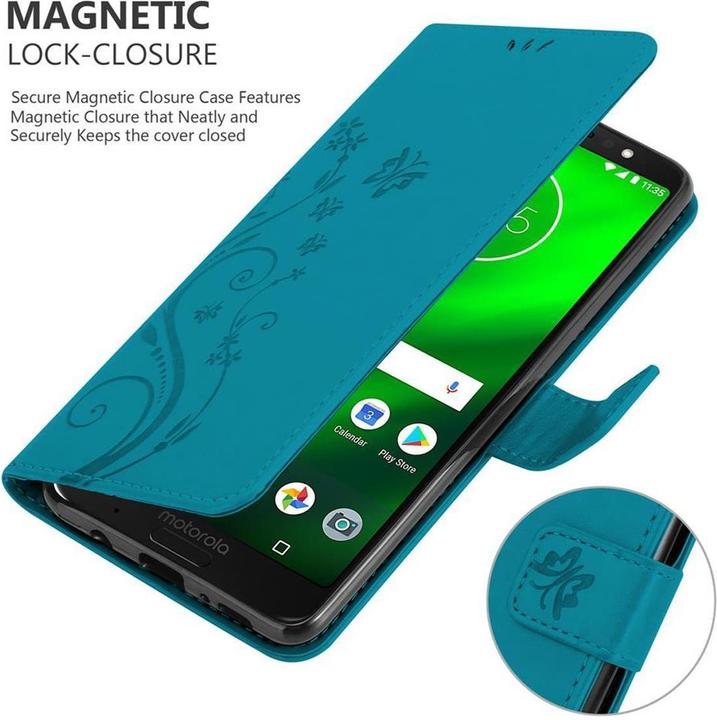 Image du produit Cadorabo Couverture du livre de fleurs (Motorola Moto G6 Plus)
