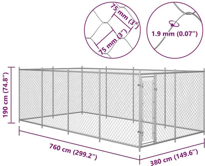 Immagine prodotto VidaXL Poul (Gabbia per cani)