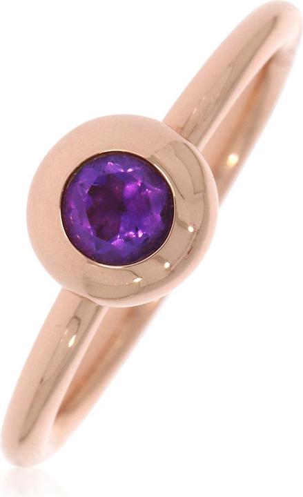 Produktbild Xen Ring mit 4 mm Amethyst ca. 0,25 ct. rosèvergoldet (58, 925 Silber)