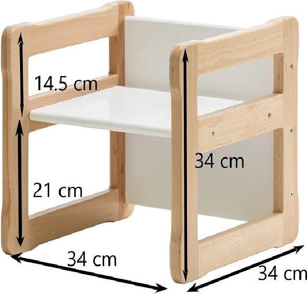 Produktbild Activity Board Waldorf-Möbel-Set. Multifunktionale Bank und zwei Stühle (Kindersessel)