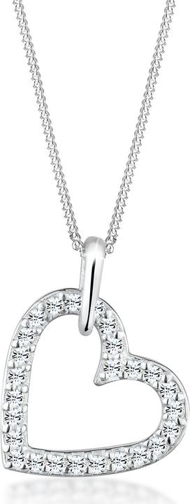 Elli Herz Anhänger (925 Silber, 45 cm)