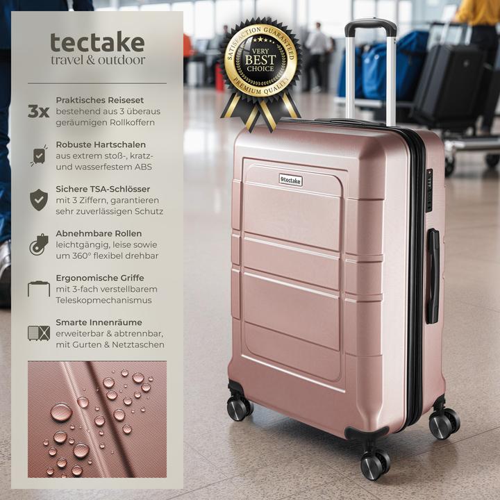 Produktbild tectake Hartschalenkofferset Brice 3-tlg., TSA-Schloss