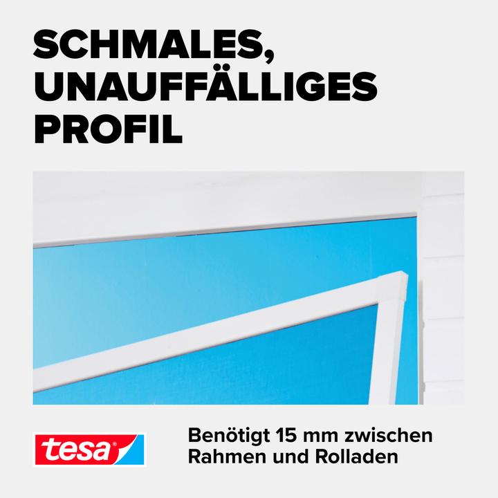Energie-Label tesa Insektenschutz Alu COMFORT für Fenster, mit Rahmen aus Aluminium, ohne Bohren (140 x 150 cm)