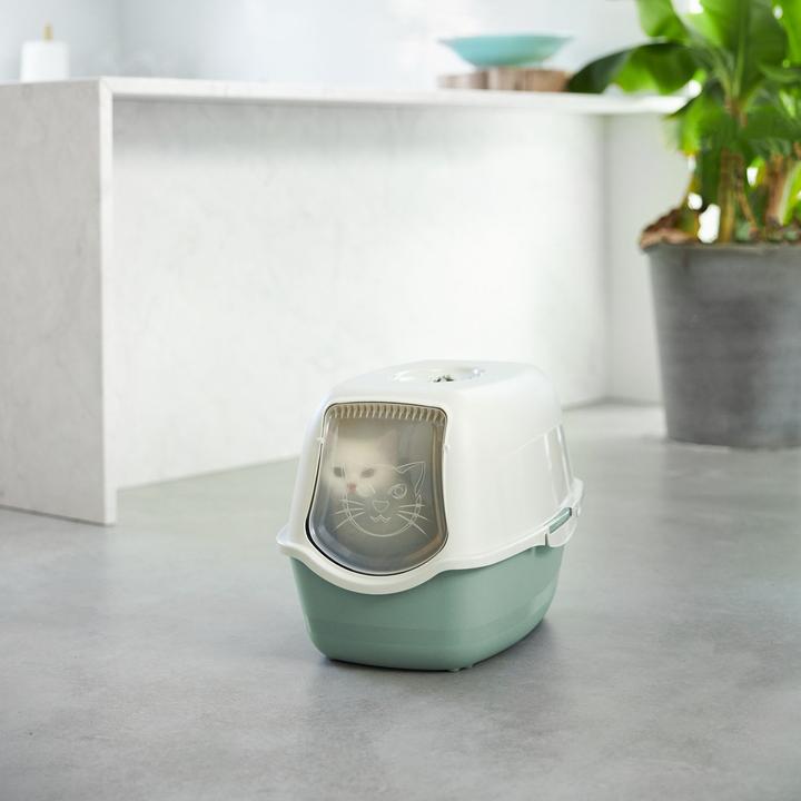 Actual product image Rotho . (Cat litter tray open)