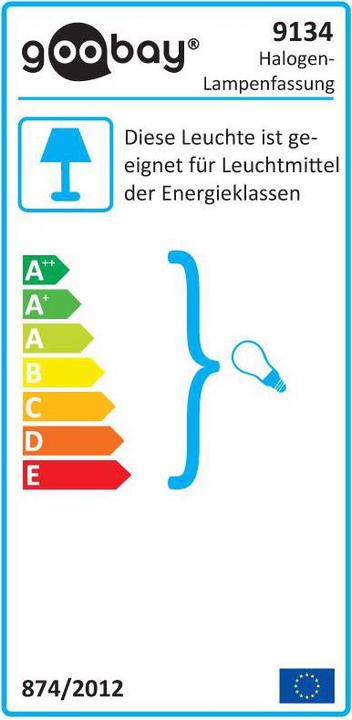 Label énergétique Goobay Douille d'ampoule à fente jumeléeemax