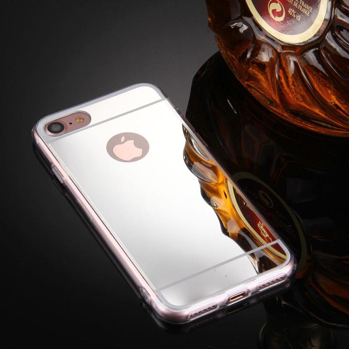 Actual product image König Design Apple iPhone 8 Mobile Case Mirror Soft Case Protective Cover Bumper Silver (Apple iPhone 8)
