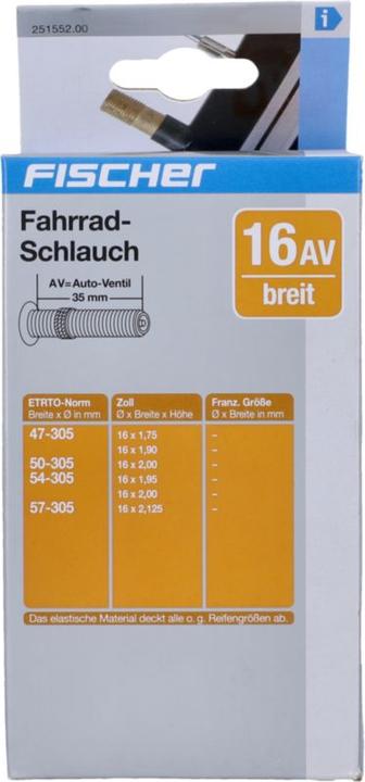 Produktbild Fischer 16"x1.75-2.125 Autoventil (Schrader (AV), 16", 35 mm)