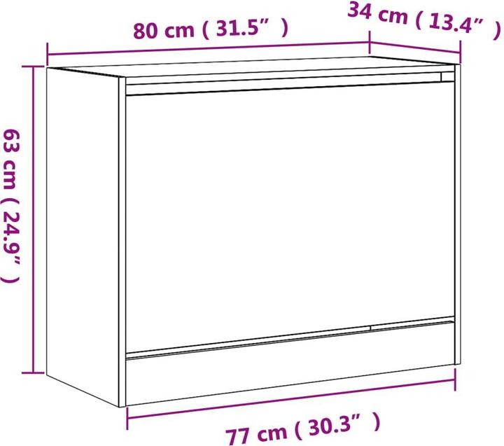 Produktbild VidaXL Nalani (80 x 34 x 63 cm)