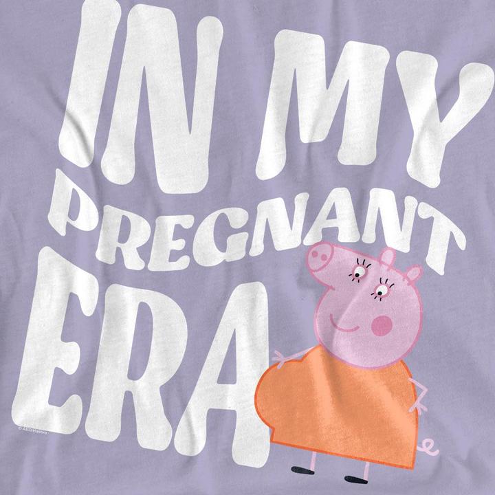 Actual product image Peppa Pig Unisex Adult Pregnant Era Mummy Pig T-Shirt (L)