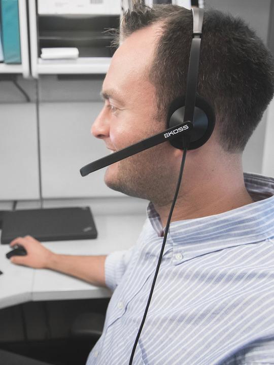 Immagine prodotto Koss Cuffie di comunicazione CS200i, On-Ear, con cavo, microfono, nero (ANC, Cablato)