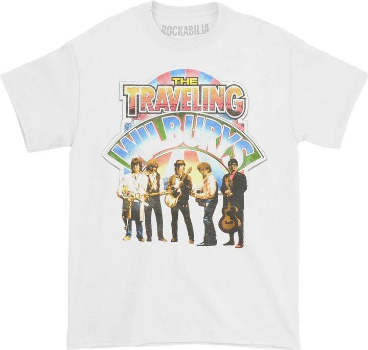 The Traveling Wilburys Adult Band Photo TShirt aus Baumwolle