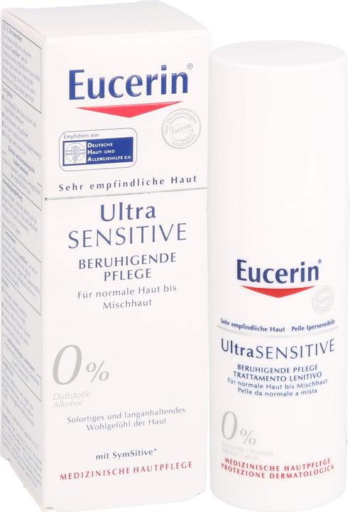 Produktbild Eucerin UltraSENSITIVE Beruhigende Pflege für normale Haut bis Mischhaut (50 ml, 24h Creme)