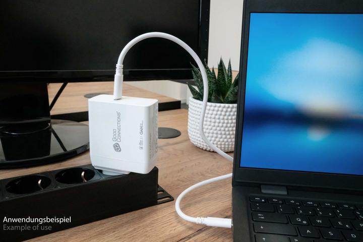 Immagine prodotto Good Connections Caricatore rapido USB 140W con tecnologia GaN, 1 porta (USB-Câ"¢), PD 3.1, QC 5, PPS, incluso (140 W)