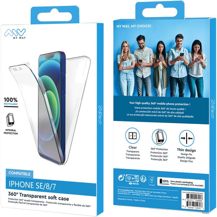 Produktbild My Way MYWAY COQUE 360 TRANSPARENTE APPLE IPHONE SE/8/7 (Apple iPhone SE)