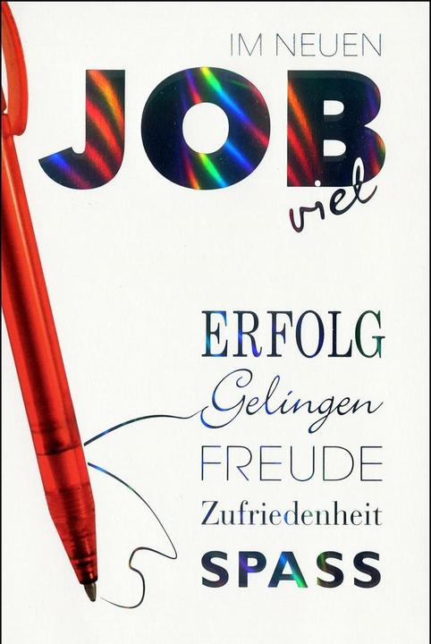 Produktbild ABC Glückwunschkarte Viel Erfolg im neuen Job B6 (1 Stk.)