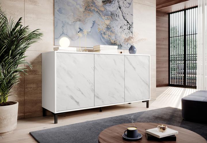 Produktbild Cama MARMO 3D Kommode 150x45x80 5 cm weiss matt/marmorweiss (150 x 45 x 80 cm)