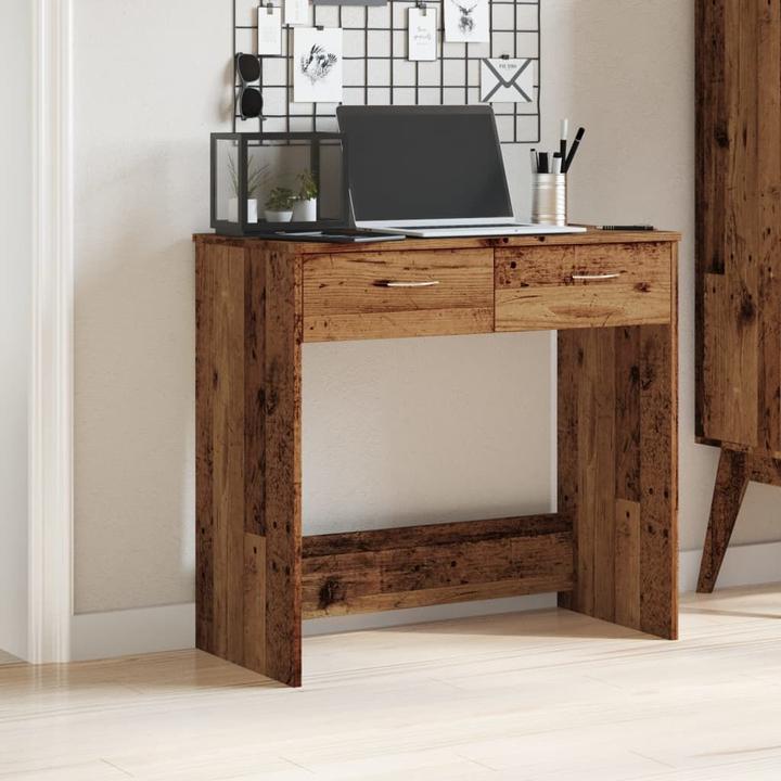 Actual product image VidaXL Schreibtisch Bürotisch Computertisch Arbeitstisch Tisch Altholz-Optik (80 x 40 x 75 cm)