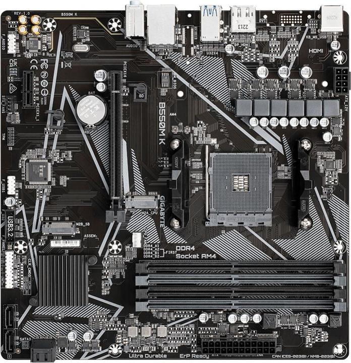 Produktbild Gigabyte B550M K (AM4, AMD B550, mATX)