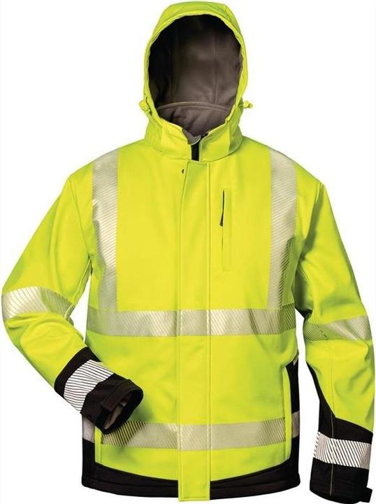 Actual product image Elysee High-visibility softshell jacket Melvin size L yellow/black (L)