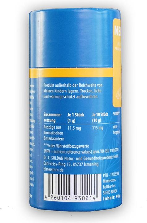 Valori nutrizionali e ingredienti Bitterstern Pastillen Bitterfein Pastillen (1 pz., 90 g)