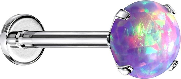 Immagine prodotto Star Piercing Labret Micro Threadless argento con cristallo a sfera argento (senza ottone, Acciaio chirurgico 316L)