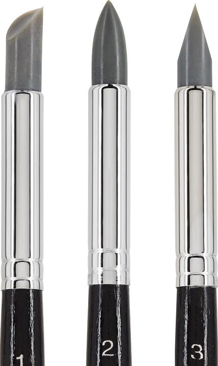 Image du produit Meyco Set de pinceaux de modelage en silicone, 3 pièces