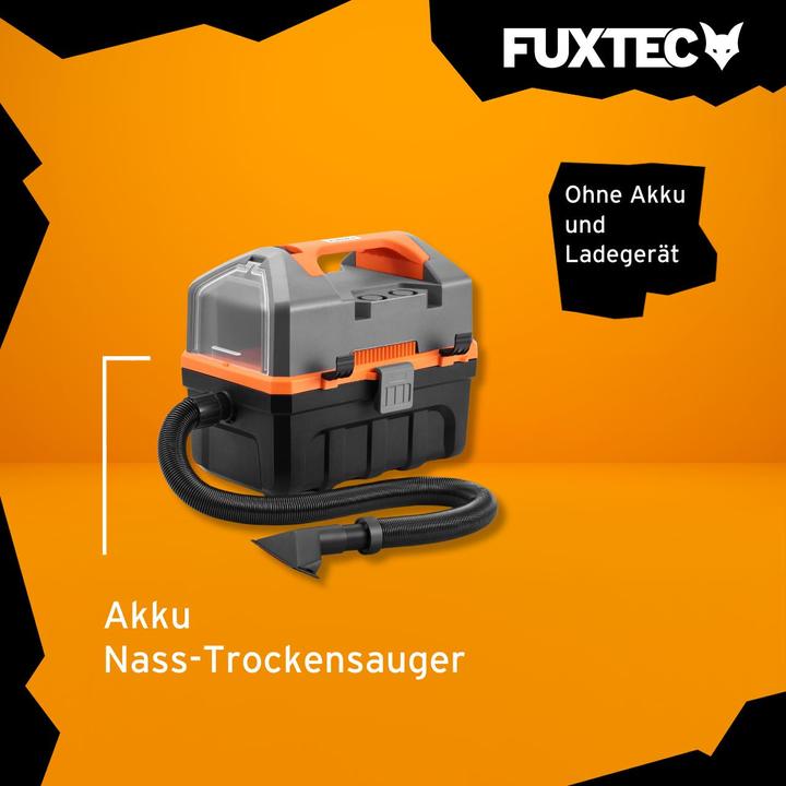 Immagine prodotto Fuxtec Aspirapolvere a batteria FX-E1VC2 senza batteria, senza caricabatterie (Aspirapolvere a umido e a secco)