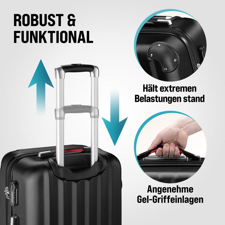 Produktbild Monzana Hartschalenkoffer mit Zubehör 3er Set