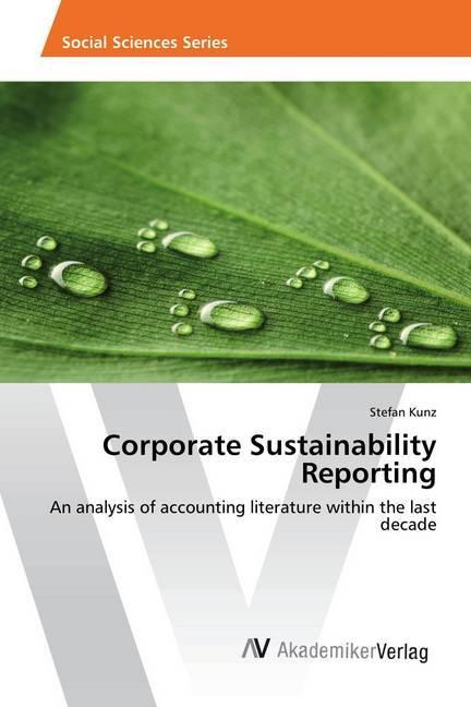 Actual product image Corporate Sustainability Reporting (Stefan Kunz, 2018)