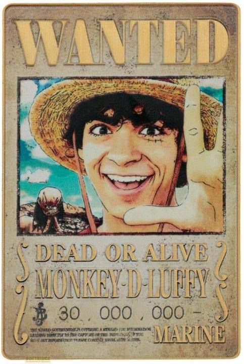 Produktbild Fanattik One Piece Metallbarren Luffy Wanted Poster Limited Edition